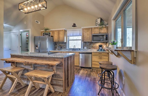 Summerville Casa | Creek-View Getaway w/ Deck, Yard, & Fire Pit!