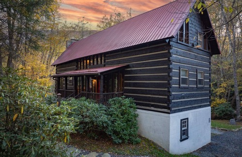Frank Apartamento | Creekside cabin w/ hot tub, fireplace & trail