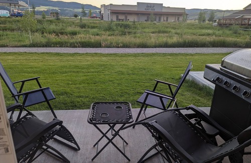 Swan Valley Casa | Creekside Swan Valley home with epic mountain views, patio, BBQ, & central AC