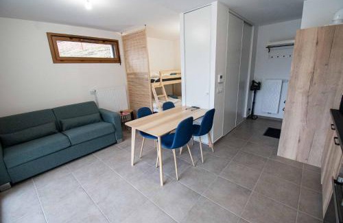 Saint-Jean-dʼAulps Apartamento | Dans résidence neuve LE SNOW ROC sur les pistes, grand studio cosy 5 pers avec terrasse panoramique, SAUNA, WIFI