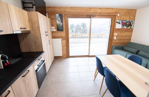 Saint-Jean-dʼAulps Apartamento | Dans résidence neuve LE SNOW ROC sur les pistes, grand studio cosy 5 pers avec terrasse panoramique, SAUNA, WIFI