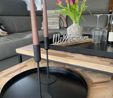 Kaimt Apartamento | Das AMBIENTE I - Unser Luxus - traumhafter Moselblick, große Terrasse, stilvolle Ausstattung, barrierefrei, Privatparkplatz, eigener Zugang zum Moselufer, 5 Min zur Altstadt