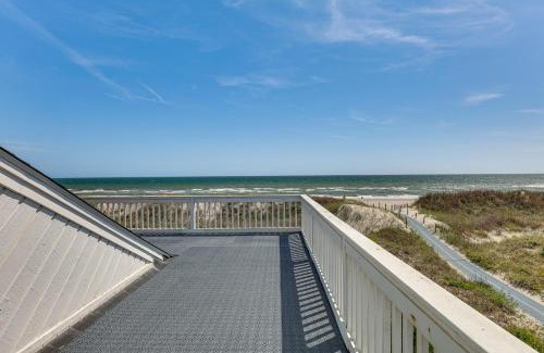 Yaupon Beach Casa | Deck and View Oceanfront Oasis in Oak Island!