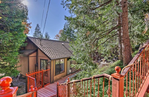 Twain Harte Cabaña | Deck w/ Forest Views: Quiet Twain Harte Cabin!