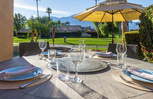 Palm Springs Villa | Desert Princess Paradise: Chic Villa with Pool, Golf, Pickleball, and Tennis