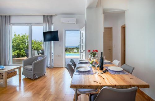 Daratsos Casa | DIMITRA apartment with private pool and sea view -the ground floor of a two storey building