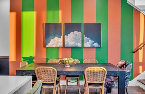 Katie Hill Neighborhood Casa | Disco Themed Hot Tub & Rooftop Decks in Nashville