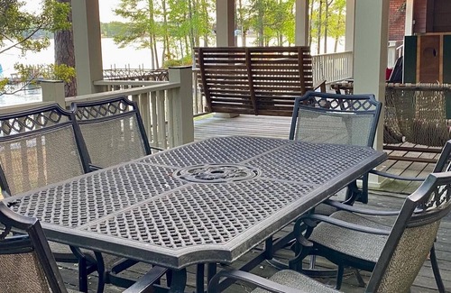 Coosa County Casa | Dock. Waterslide. Beach. Firepit, Gazebo, 500ft water frontage. Views. Sleep 18.