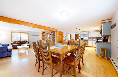 The Bluffs Casa | Dog-friendly home with firepit, screened porch, deck & association beach