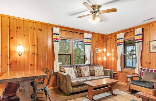 Presque Isle Cabina | Dog-friendly lakefront resort with swimming, fishing, boating, & rec room