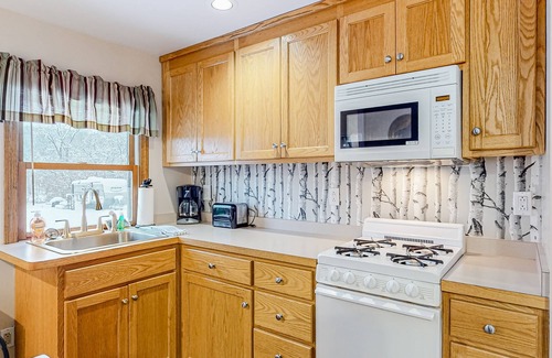 Eastern Vermont Cabina | Dog-friendly, mountain-view cabin with shared hot tub, fireplace, & central AC