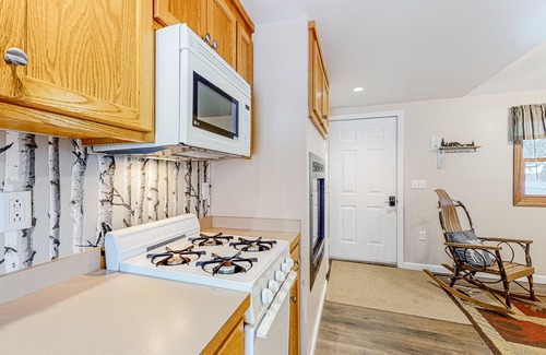 Eastern Vermont Cabina | Dog-friendly, mountain-view cabin with shared hot tub, fireplace, & central AC