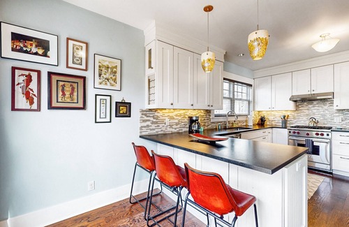 West Woodland Casa | Dog-friendly spacious retreat with patio, backyard oasis, & W/D - walkable location