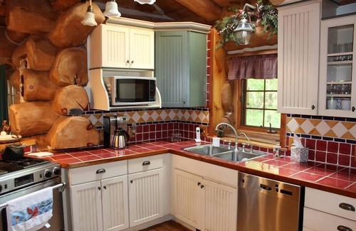 Newaygo Cabina | Dream Catcher Log Cabin (Newaygo, MI): ¡SOLO LISTO! Capacidad 10-12-Central Air, WiFi, 60 acres privados