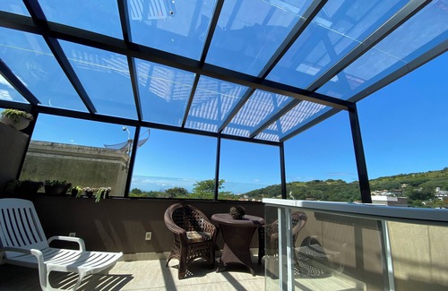 Centro Apartamento | Duplex2 con vista al mar, a 300 metros de la playa de Garopaba!