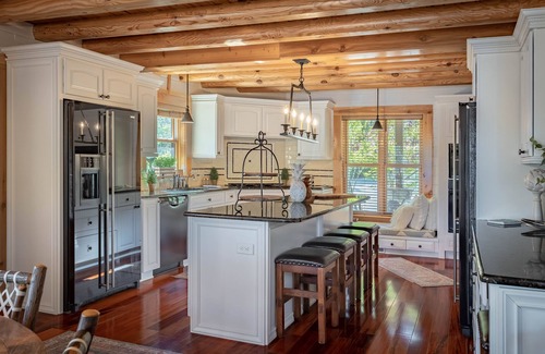 Nebo Casa | Easy Lakefront Access w/Dock, Firepit, & Mtn Views for Family Fun!