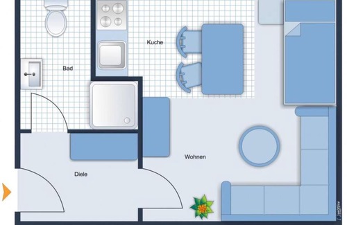 Unterallgau Apartamento | Einfach möblierte 1-Zimmer Wohnung in Bad Wörishofen