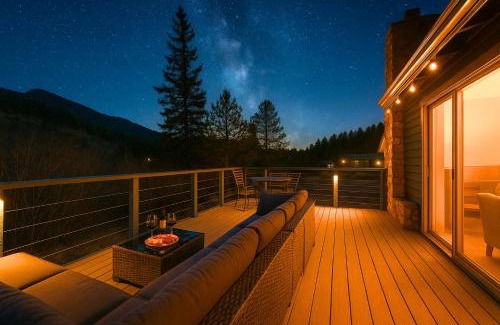 Bailey Casa | Elegant Cabin W Riverfront Deck & Pool