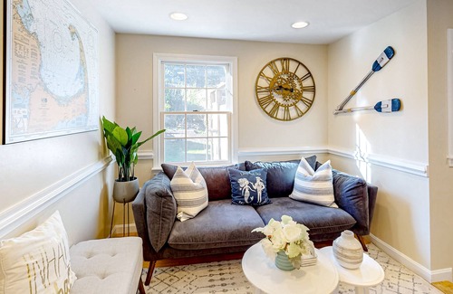 Dennis Casa | Elegant home steps from Flax Pond with great yard & 3 patios, near beaches