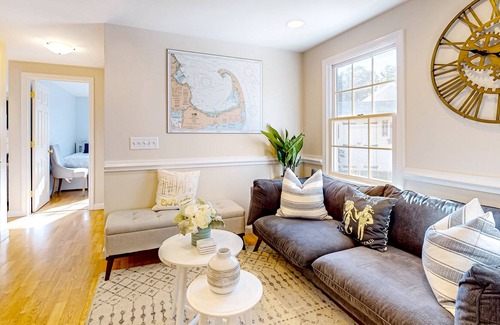 Dennis Casa | Elegant home steps from Flax Pond with great yard & 3 patios, near beaches