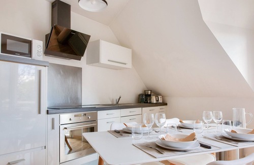 Fouesnant Apartamento | Cerca de la playa, apartamento para 4 con balcón