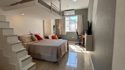 Gloria Apartamento | Estúdio a 9min Praia e 5min Metrô com Cama Loft