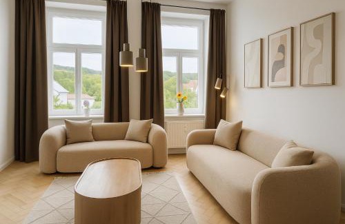 Bad Sooden-Allendorf Apartamento | Exklusive 2 Whg - 6 SZ - 14 P - 2 Küchen - 4 Bäder - Mitten in Deutschland - Kurstadt fußläufig