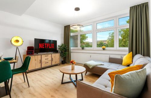 Recklinghausen Apartamento | Exklusives Studio - Zentral Innenstadtlage - Kostenloser Parkplatz - Aufzug - Modern für bis zu 4 Personen - Smart Home