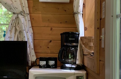 Ashford Cabina | Experience a custom built tiny home cabin near Mt Rainier National Park. It sleeps up to three! Firepit, access to shared hot tub, walking distance to Copper Creek Restaurant