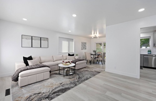 Burley Casa | Experience elevated comfort in this thoughtfully designed retreat. Featuring two inviting bedrooms, a fully equipped kitchen, and serene details, it blends simplicity with style for a clean, welcoming stay.
