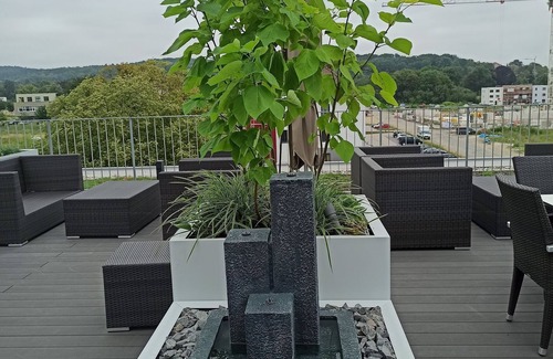 Oststadt/Stadtfeld Apartamento | Family room with private bathroom / 1 double bed (electrically adjustable beds) + 1 pull-out single bed