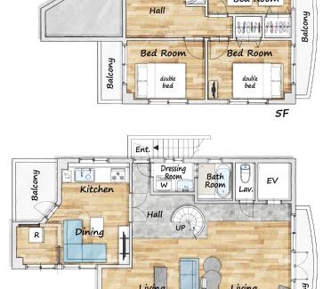 Minami-ku Apartamento | Fieldnever Apartment STAY - Maisonette Family room