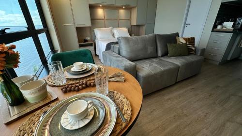 Ponta Negra Apartamento | Flat de Luxo no Tropical - Vista Para Rio