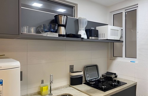 Jardim Oceania Apartamento | Flat pé na areia branco Haus My flats