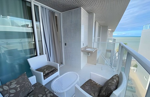 Jardim Oceania Apartamento | Flat pé na areia branco Haus My flats