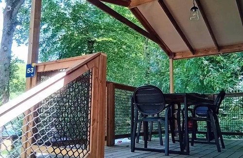 Yport Casa | Flower Camping La Chênaie *** - Premium Cosyflower on stilt 38m2 - 2 bedrooms + TV + bed linen + covered terrace 11m2 4 people