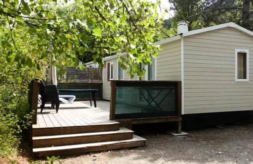 Die Casa | Flower Camping la Pinède **** - Mobil-home Premium Trendy 33m2 near river- 3 bedrooms + covered terrace - 6 people
