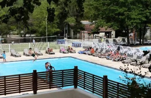 Die Casa | Flower Camping la Pinède **** - Mobil-home Premium Trendy 33m2 near river- 3 bedrooms + covered terrace - 6 people