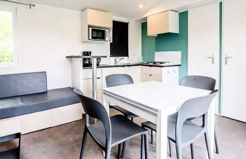 Pressignac Casa | Flower Lake Camping **** - Mobil home Family Comfort 40m2 - 4 bedrooms + covered terrace + TV 8 persons