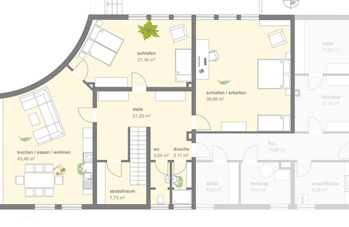 Kelheim Condominio | formerly. Church + basement flat for up to 16 people, garden