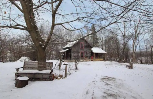 Campbellsport Cabina | Fraser Fir Rustic Cabin near Lake w/ Sunset Views