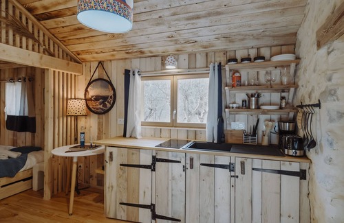 Gap Cabaña | Gîte-Luna de miel-Baño privado con bañera-Vista al patio-Gîte sauna à la ferme