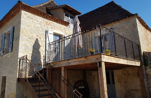 Tour-de-Faure Casa | Casa-Tradicional-Baño con bañera-Vista a la Piscina-La Souillarde