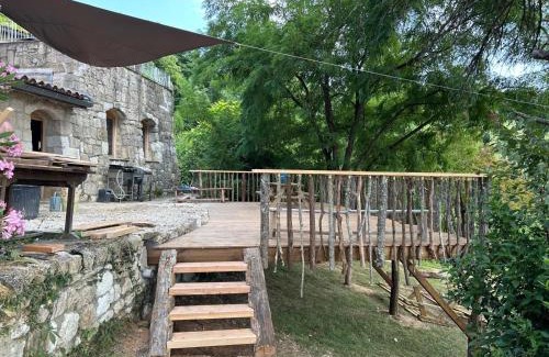 L'Isle-Bouzon Casa | Grand Gîte Les Cabanes de Fallot pour 19 personnes - piscine naturelle
