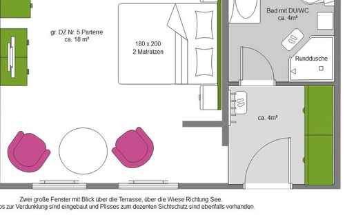 Neuensien Apartamento | Großes Doppelzimmer mit Seeblick - Ferienzimmer und -wohnungen mit Seeblick