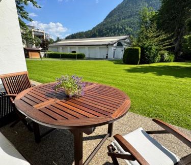 Sankt Martin bei Lofer Apartamento | Grubhof Scholsspark, Studio Lofer mit Garten und Schwimmbad