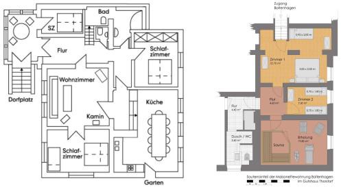 Thorstorf Apartamento | Gutshaus Thorstorf FeWo Boltenhagen EG und Tiefpaterre
