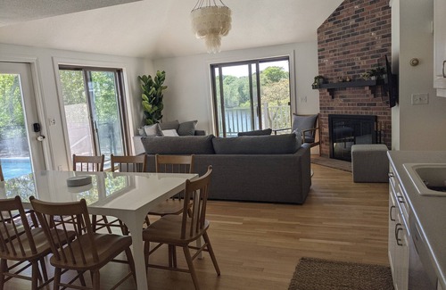 Hyannis Port Cabaña | Heated saltwater pool! Walk to beach! Lakefront!