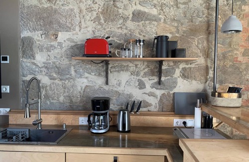 Buhlau Condominio | HexenburgbeiDresden Stylishes Designerappartement mit Schlafsofa, Terrasse - Nähe Sächsische Schweiz