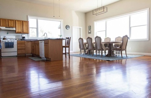 Valley County Casa | Historic Ft. Peck Schoolhouse w/indoor BB court
